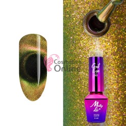 Oja Semi Premium Hibrid MollyLac Cat eye 9D! UV/LED de 5 ml - 398 Brown Stone 32546